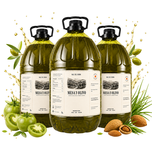 Garrafas 3 x 5L – Aceite de Oliva Virgen Extra Picual | Mesa y Olivo