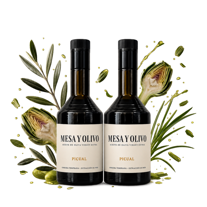 Botellas 2 x 500 ml  – Cosecha Temprana | Mesa y Olivo